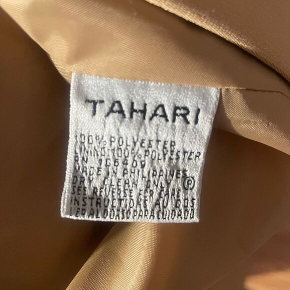 Tahari Knee Length Trench Style Coat Tan - Picture 7 of 7